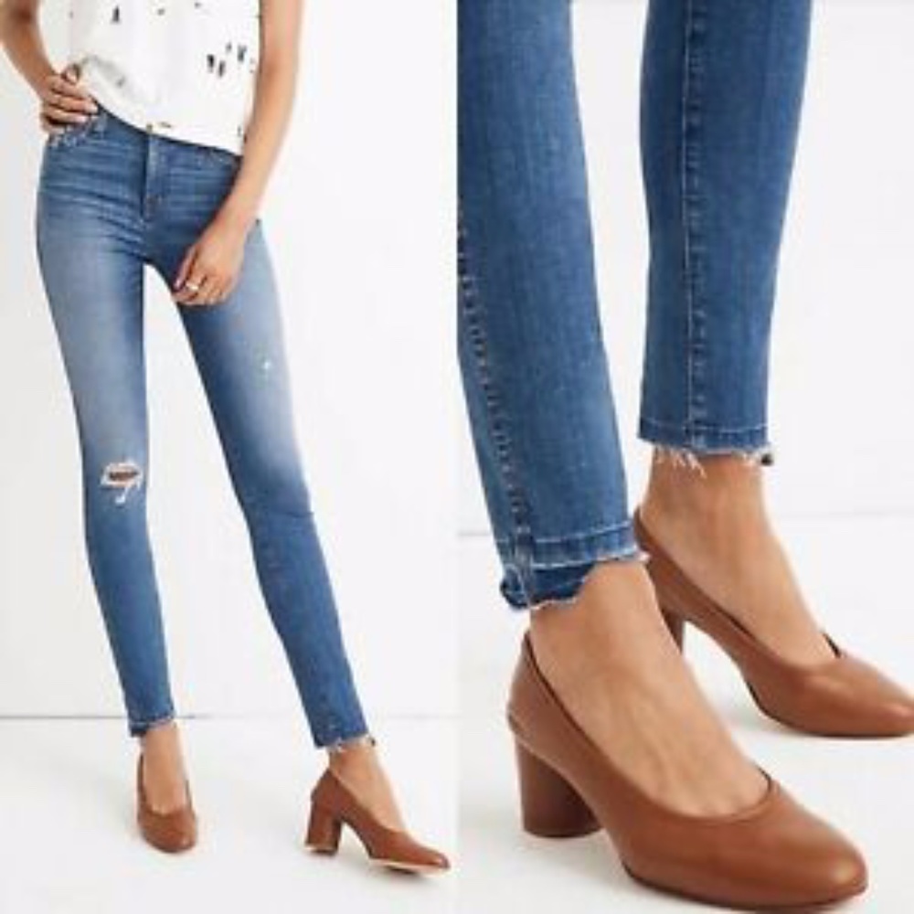 Madewell 10" High-Rise Raw Hem/Drop Step Hem Jeans